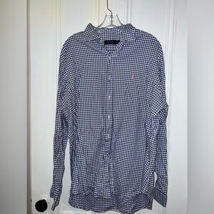 POLO RALPH LAUREN Gingham Checkered Oxford Long-Sleeve Woven Shirt Size XL